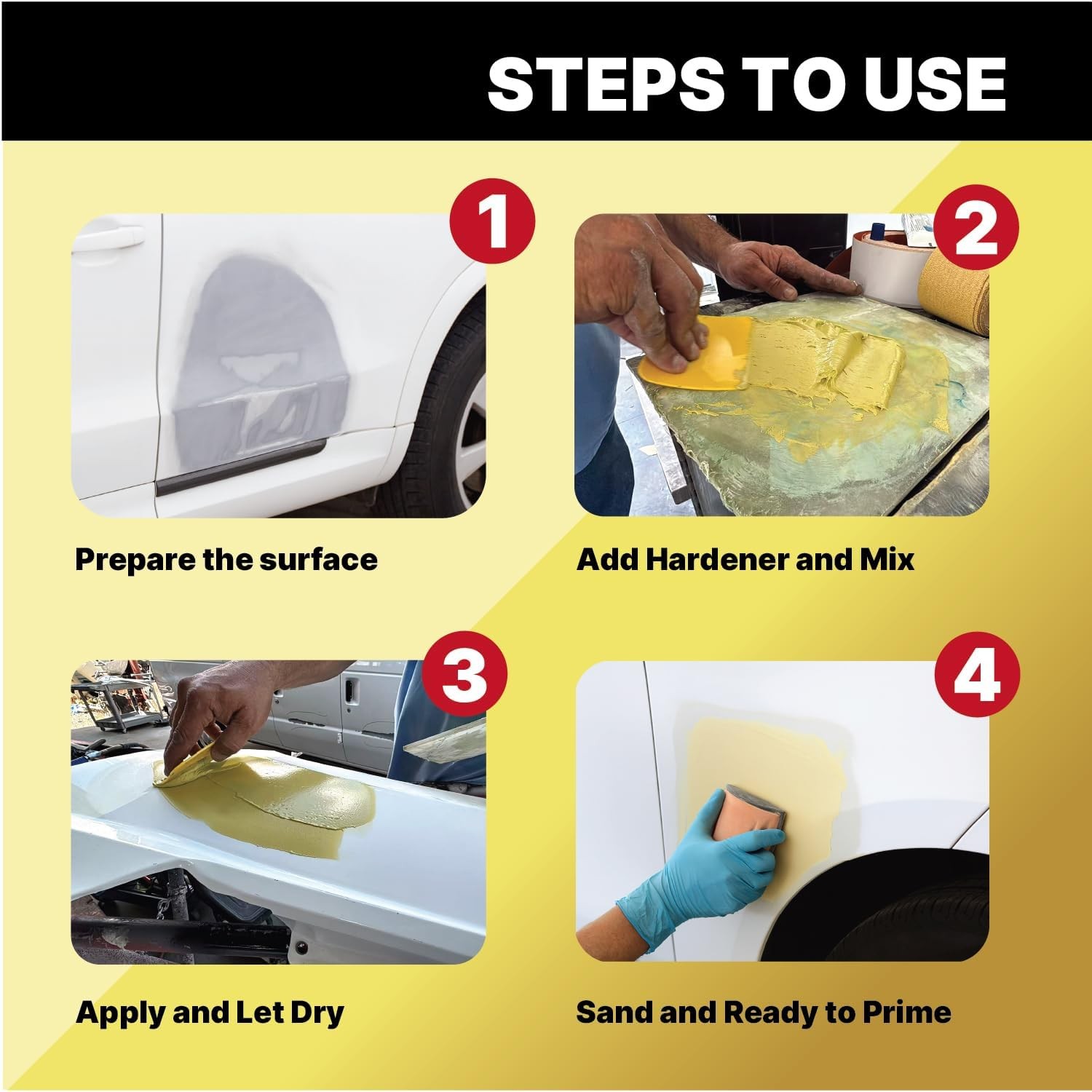 Ultra Gold Lightweight Body Filler – Premium Auto Dent & Scratch Repair Putty