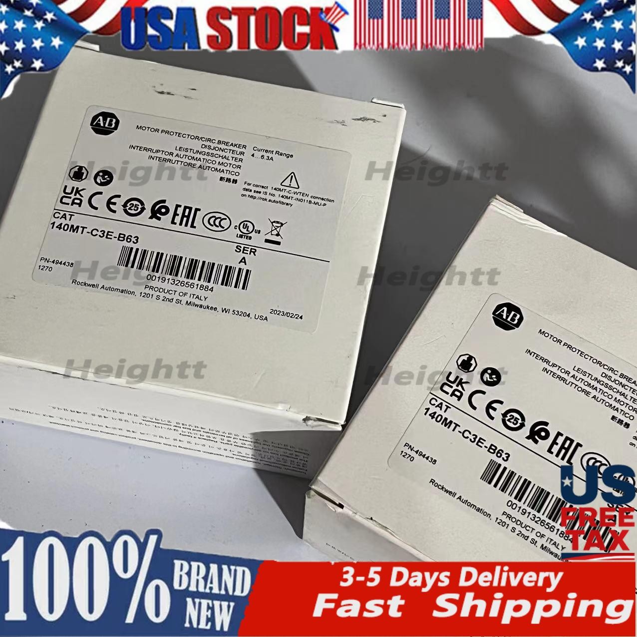 New AB 140MT-C3E-B63 Motor Protection Breaker 140MT-C3E-B63 US Free Tax