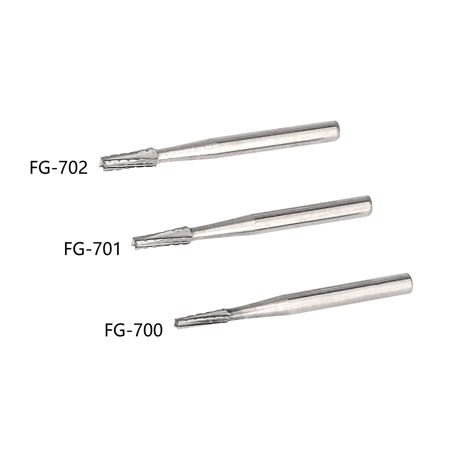 10Pcs/Pack Dental Diamond Burs FG700 701 702 Stainless Steel FDA