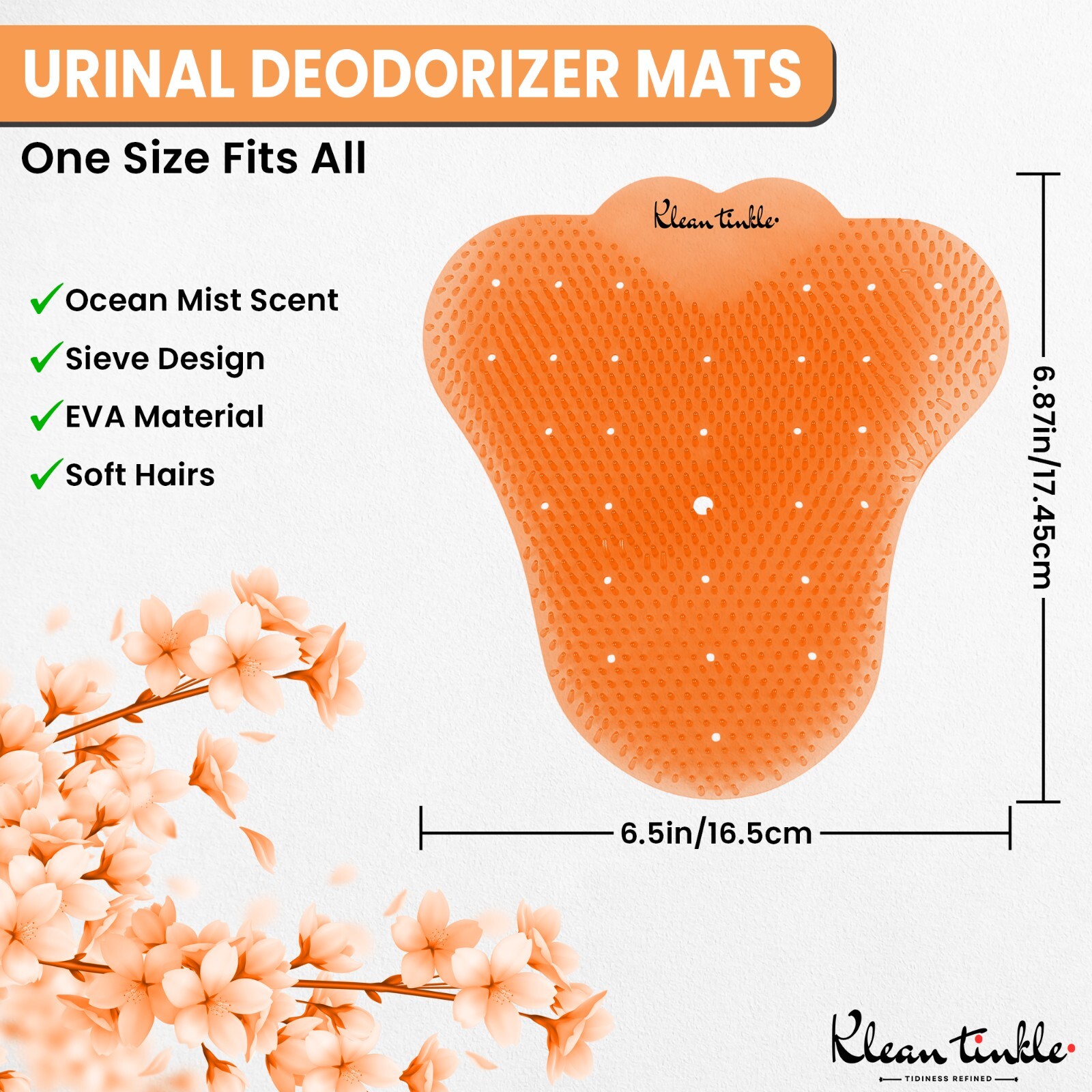 3 – 50 Scented Bathroom Urinal Screens Deodorizing Anti-Splash Fresheners Mats