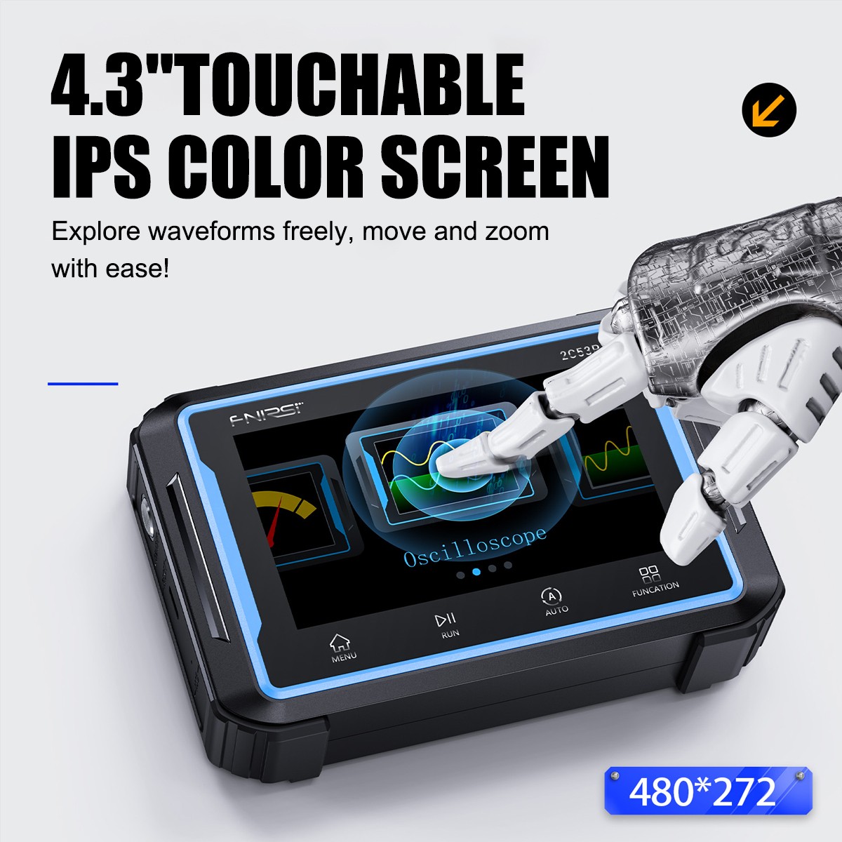 FNIRSI 2C53P 3-in-1 LCD 2 Channel Signal Generator Digital Storage Oscilloscope