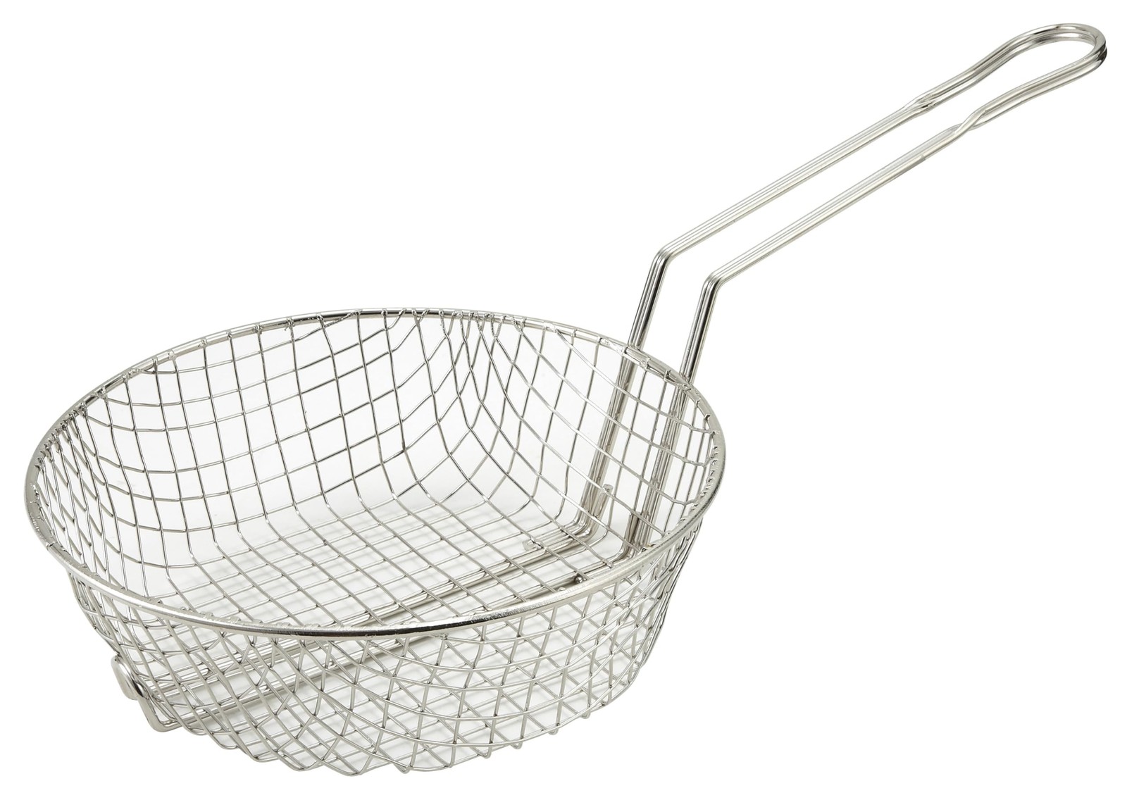 Winco Culinary Basket, 8-Inch Diameter, Coarse Mesh, Medium, Nickel