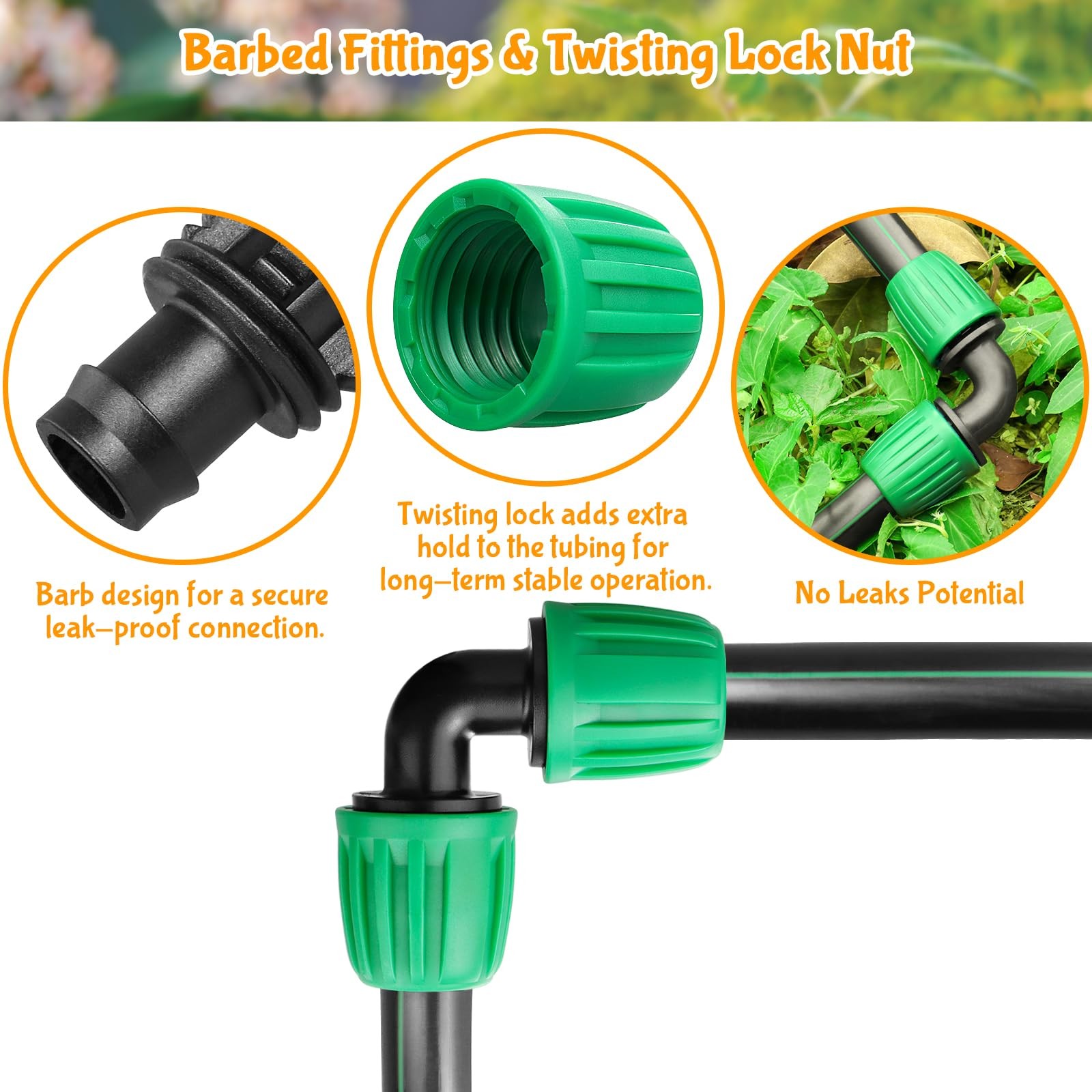 Drip Irrigation 1/2″ Elbow Fittingsï¼š1/2 Inch Drip Line Lock Barbed 90 Degre…