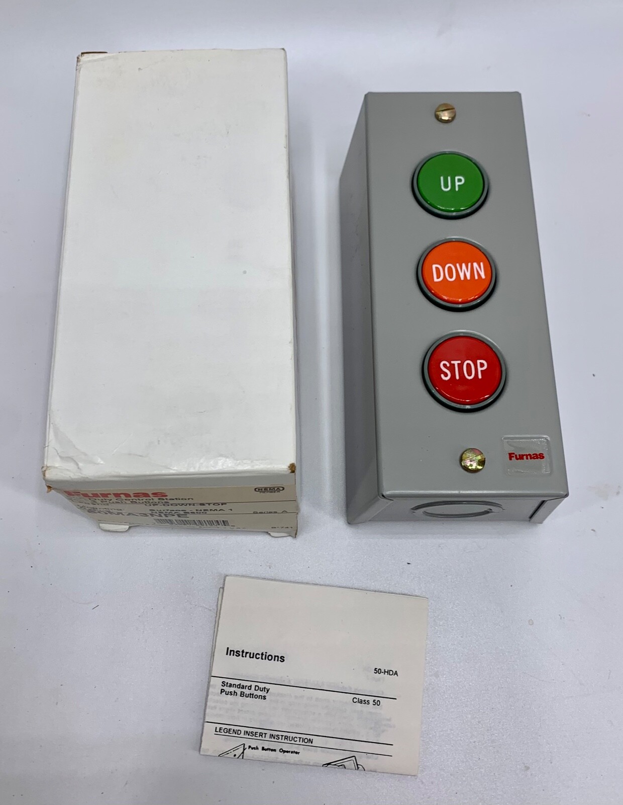 Furnas # 50MA3NPE ~ 3 Button Control Station ~ (5106)
