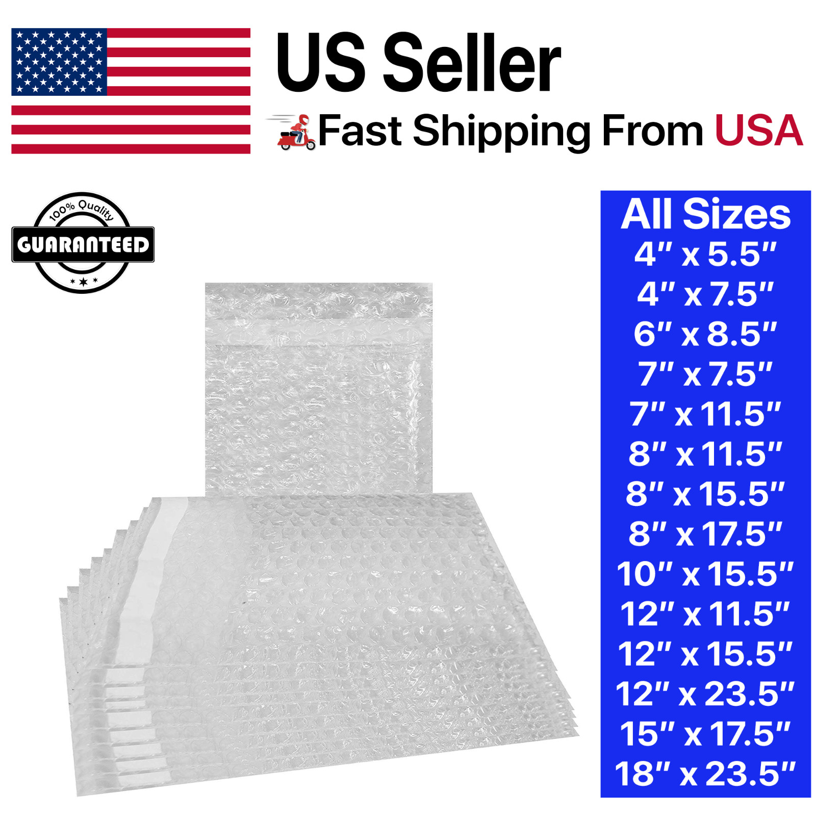 BUBBLE OUT BAGS PROTECTIVE WRAP POUCHES 4×5.5 4×7.5 6×8.5 7×8.5 10×15.5 12×15.5