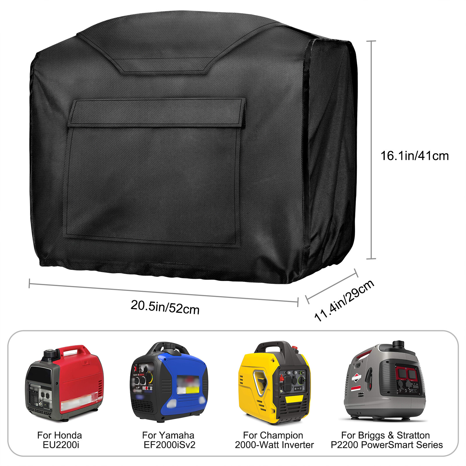 Waterproof Generator Cover Heavy Duty, Portable Outdoor Storage Cover 21x11x16″