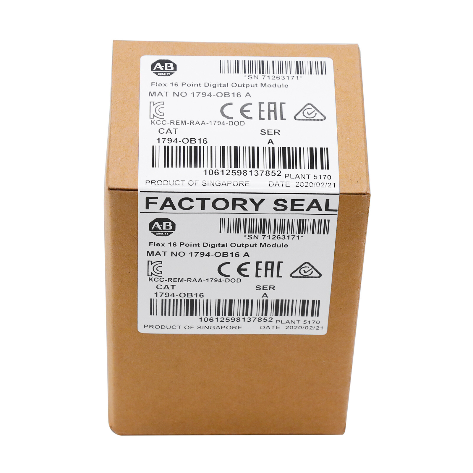 2020 NEW Sealed Allen Bradley 1794-OB16 16-Point Digital Output Module 1794OB16