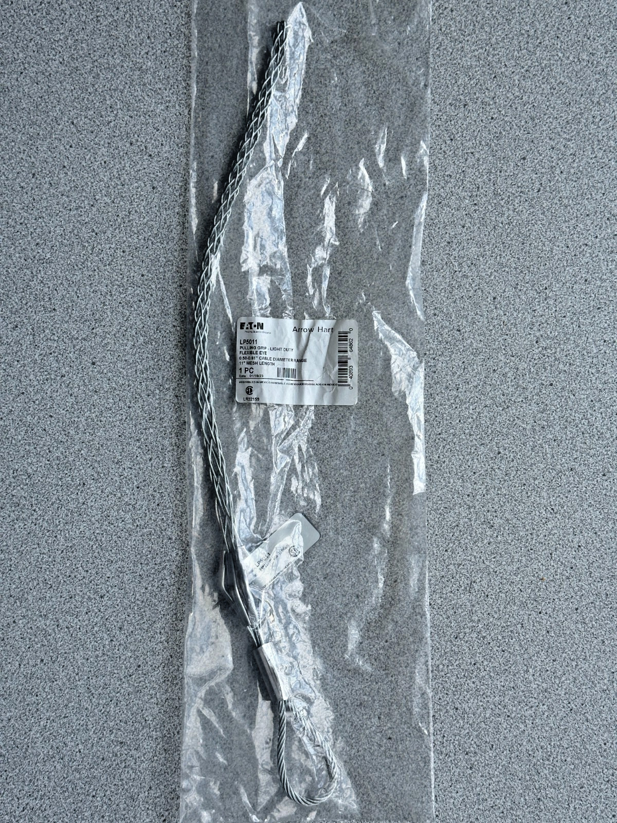 NEW EATON ARROW HART LP5011 PULLING GRIP FLEXIBLE EYE .50-.61″ Cable diameter