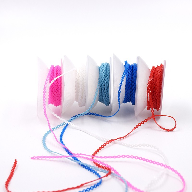 Dental Orthodontic Elastic Power Chain Rubber Braces Bands Continuous/Short/Long