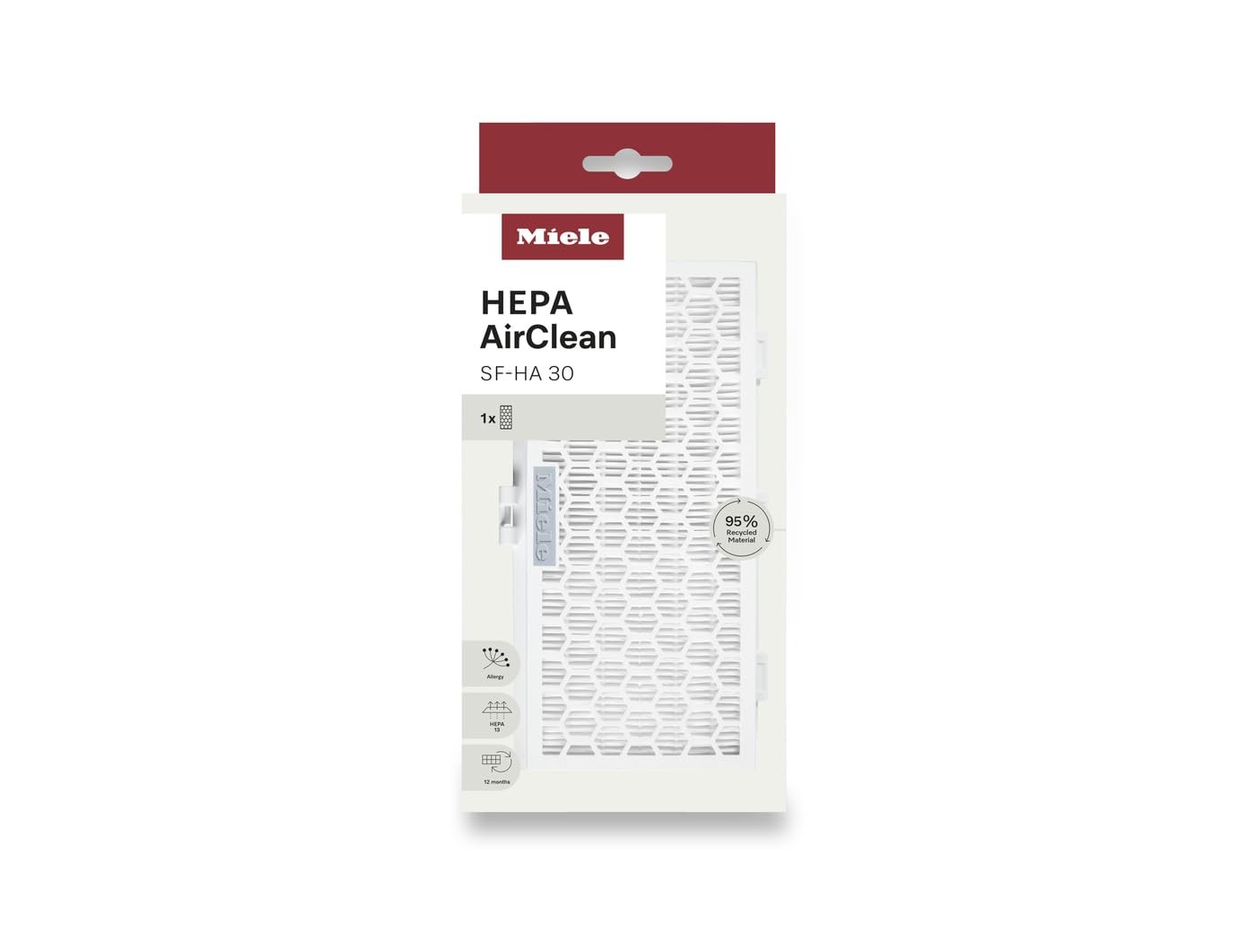 Miele Genuine HEPA AirClean Filter SF-HA 30 for (Pack of 1), Blue