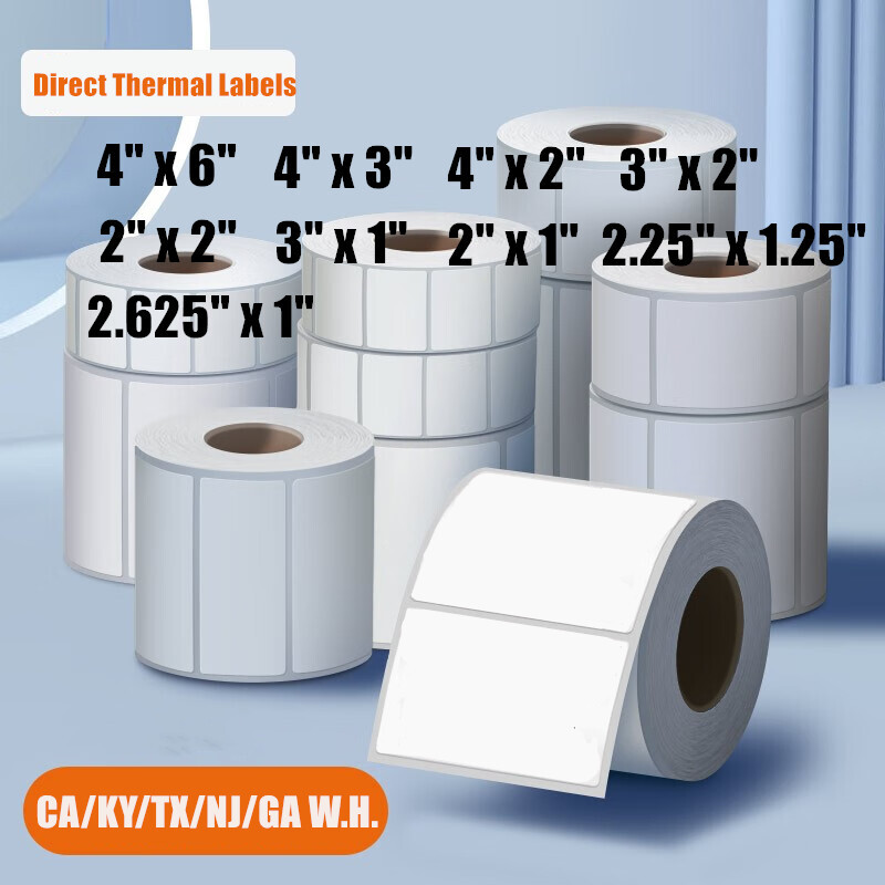 2×1 2×2 4×6 3×1 3×2 4×3 2.25×1.25 4×2 2.625×1 Direct Thermal Shipping FBA Labels