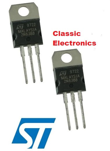 Lot of 2pcs. STMicro 2N6388 NPN DARLINGTON TRANSISTOR TO-220 USA Seller