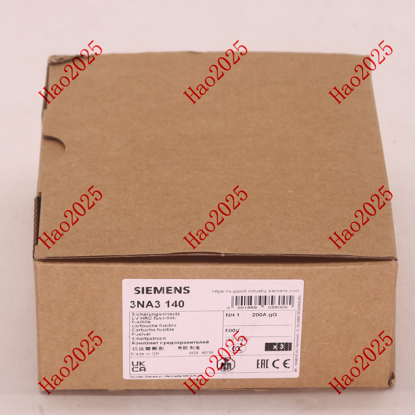 3PCS/1Box Siemens 3NA3140 NH1-gG 200A 500V Fuse -New free shipping