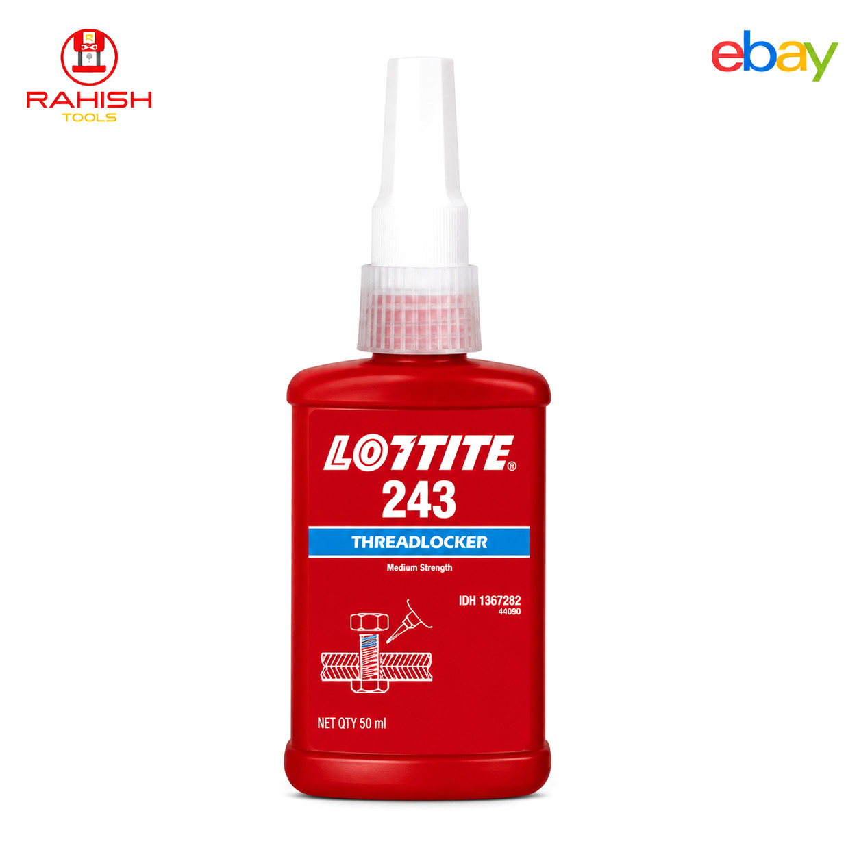 Henkel Loctite 243 ( 50ML ) Blue Medium Strength Threadlocker USA RAHISHTOOLS