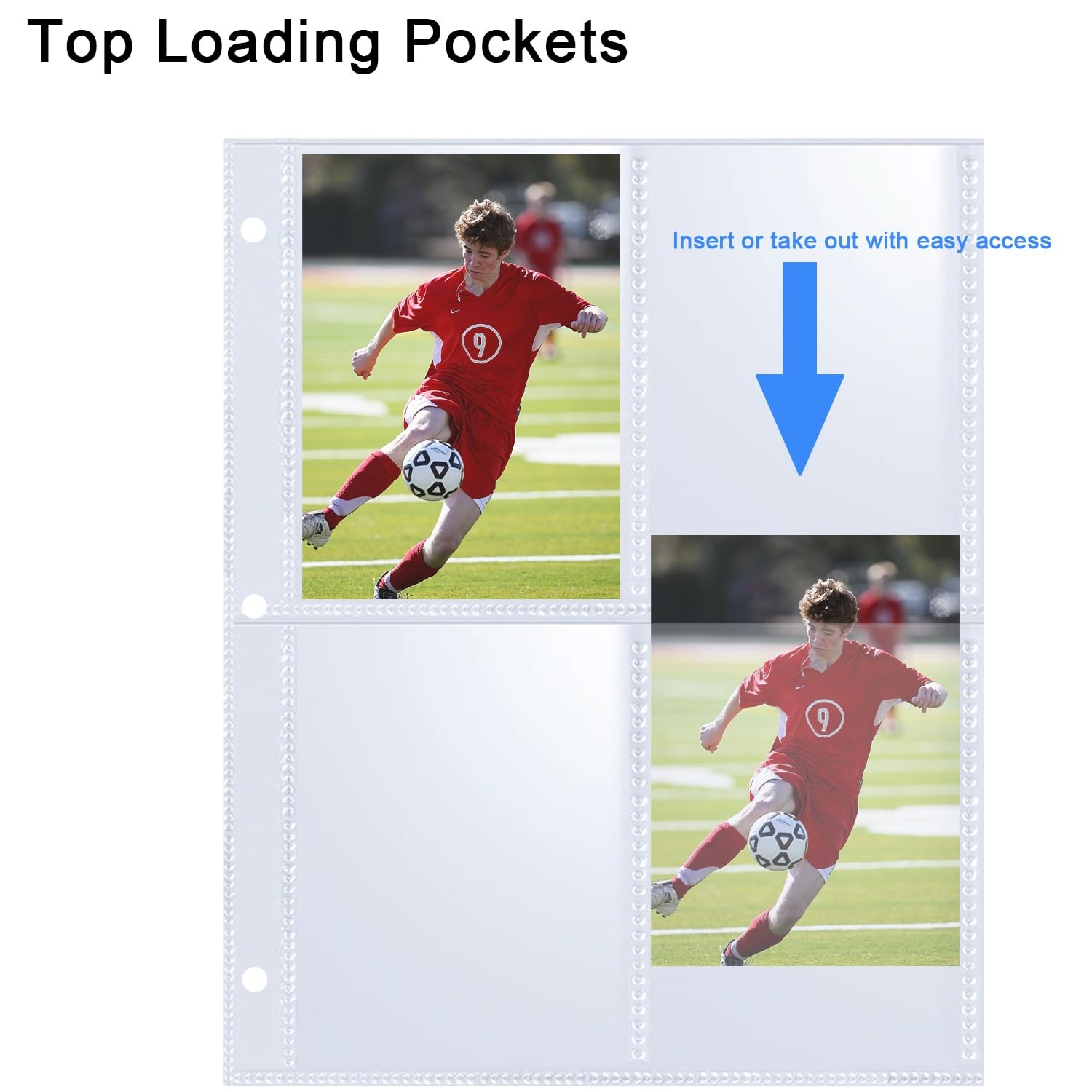 20 Pack 160 Pockets 2.5×3.5 Trading Card Sleeves,A5 Binder 4 Pocket Card