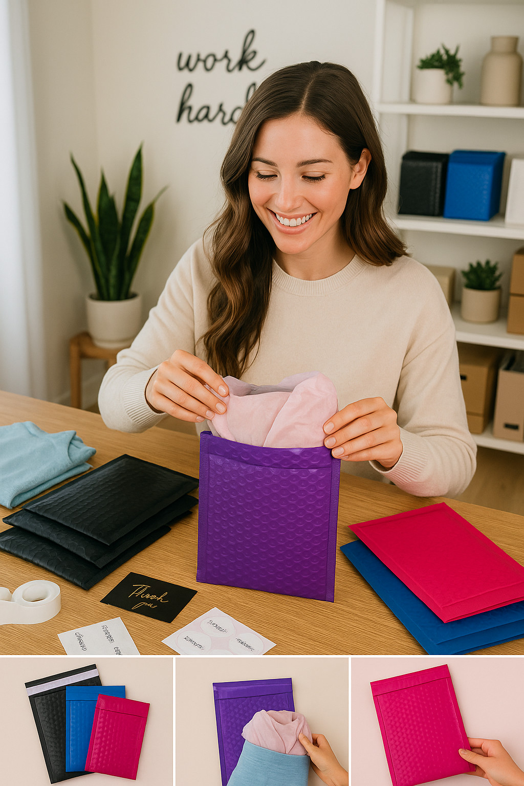 ANY SIZE POLY BUBBLE MAILERS SHIPPING MAILING PADDED BAGS ENVELOPES COLOR