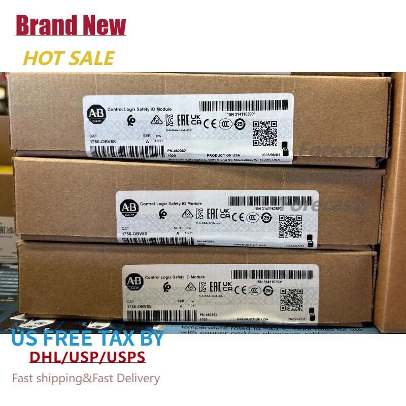 AB 1756-OBV8S ControlLogix Safety I/O Module 1756OBV8S New Sealed US Free Tax