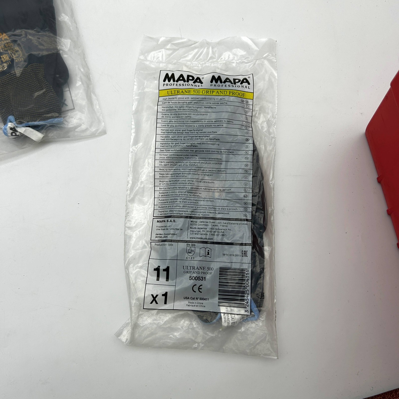MAPA Ultrane 500 Cut Resistant Glove Sz 2XL 11.0 500411 Grip and Proof 6 Pairs