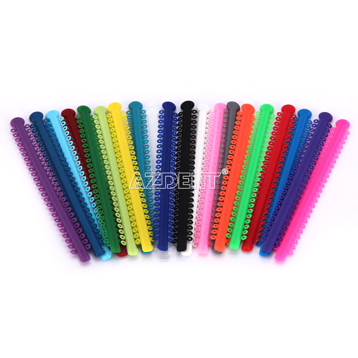 Dental Ortho elásticos cadena látex ligadura elástica bandas para soportes Ties