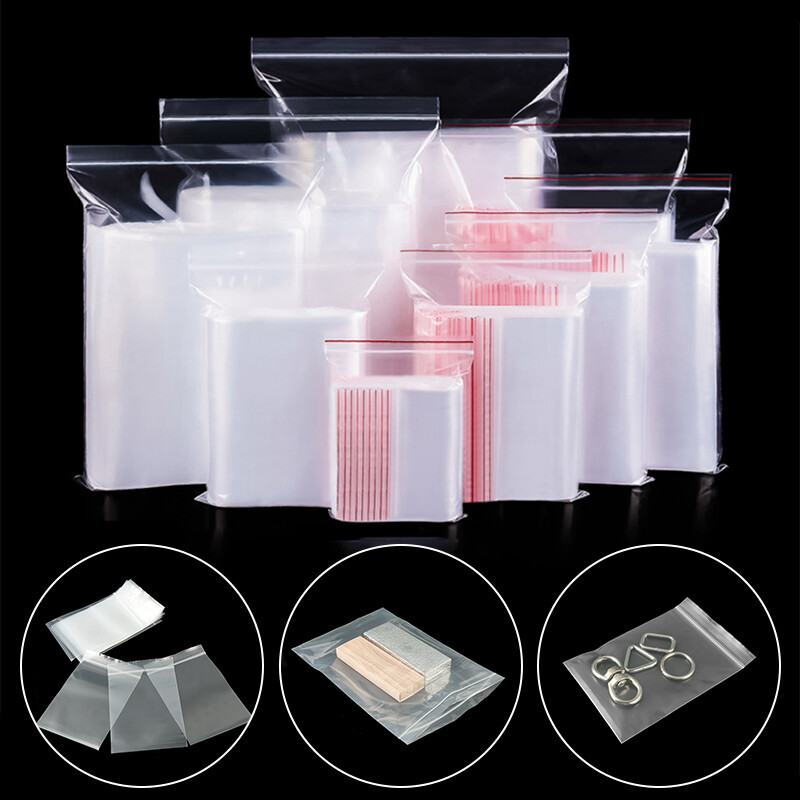 Clear Zip Seal Plastic Bags Jewelry Zipper Top Lock Reclosable Baggies 2 Mil 2ML