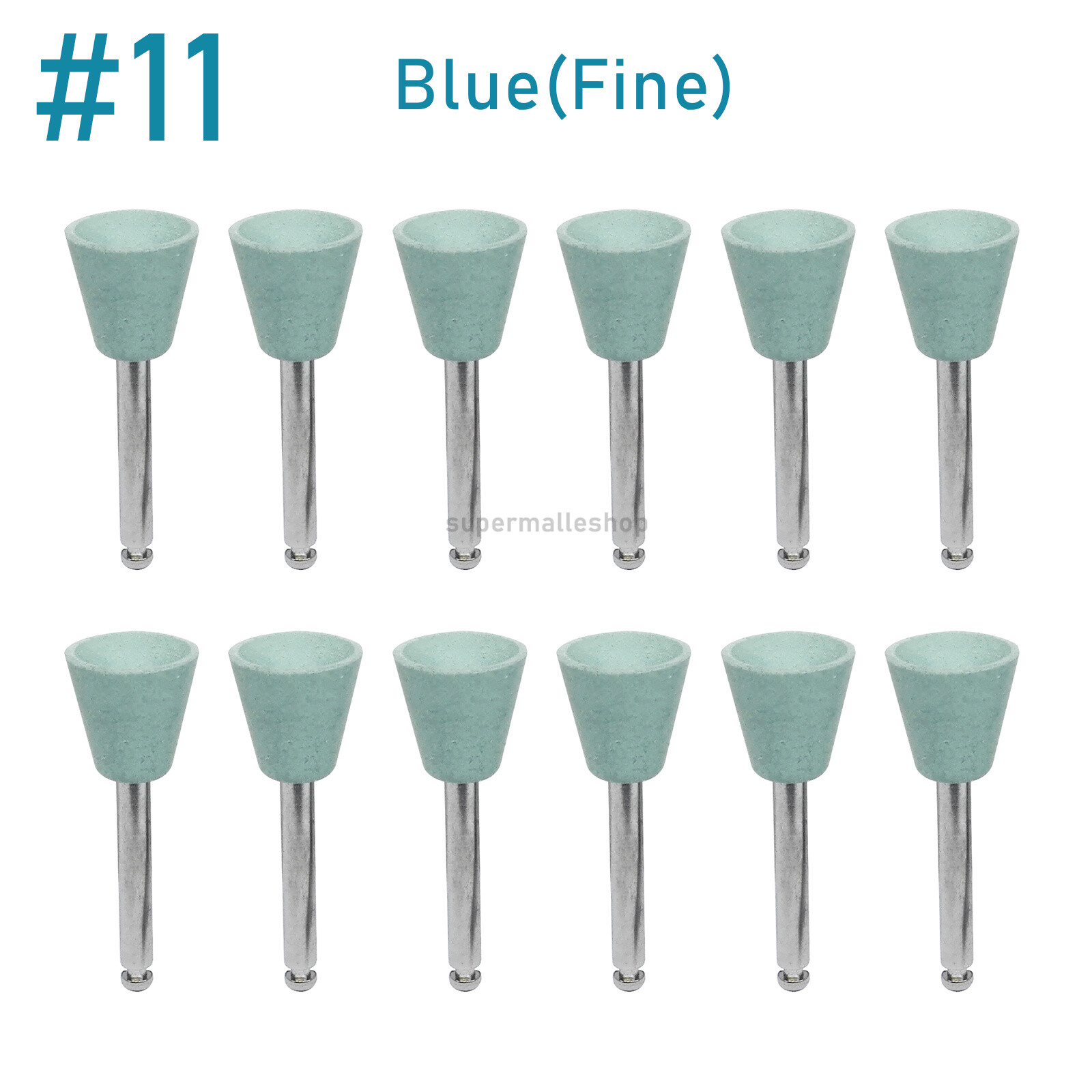 12X Dental Composite Polishing Burs Kit RA Silicone Polisher 2.35mm Contra Angle