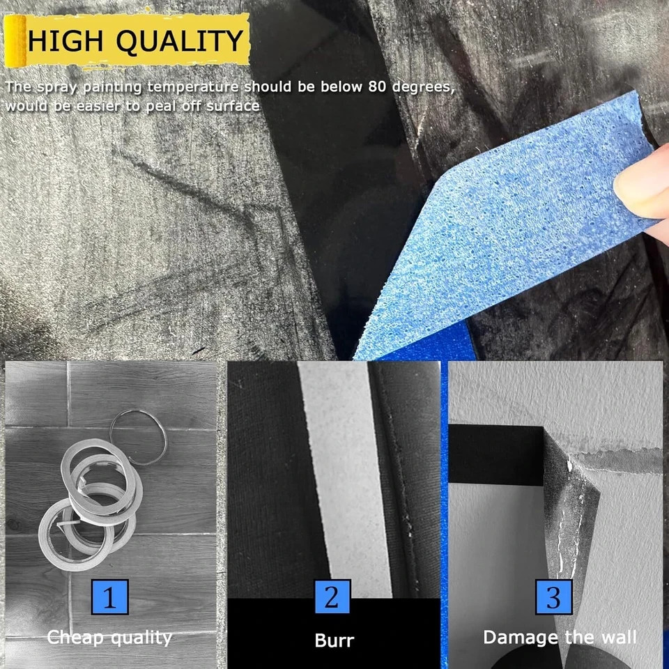 4 Rolls Blue Painters Tape, Masking Tape, Painter’S Tape, Painting Tape with Mul