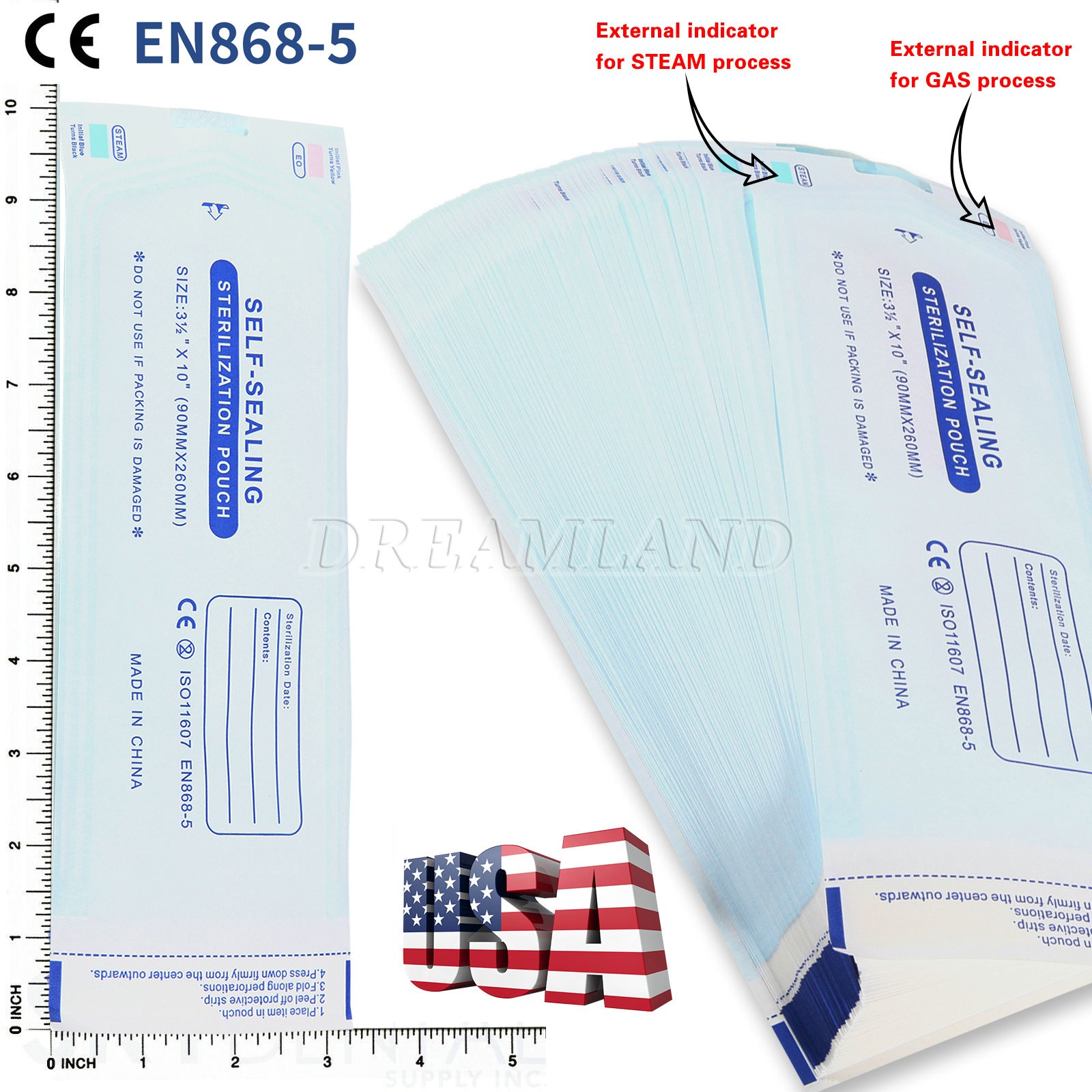 Sterilization Pouches – Self-Sealing Autoclave Bags for Medical, Dental, Tattoo