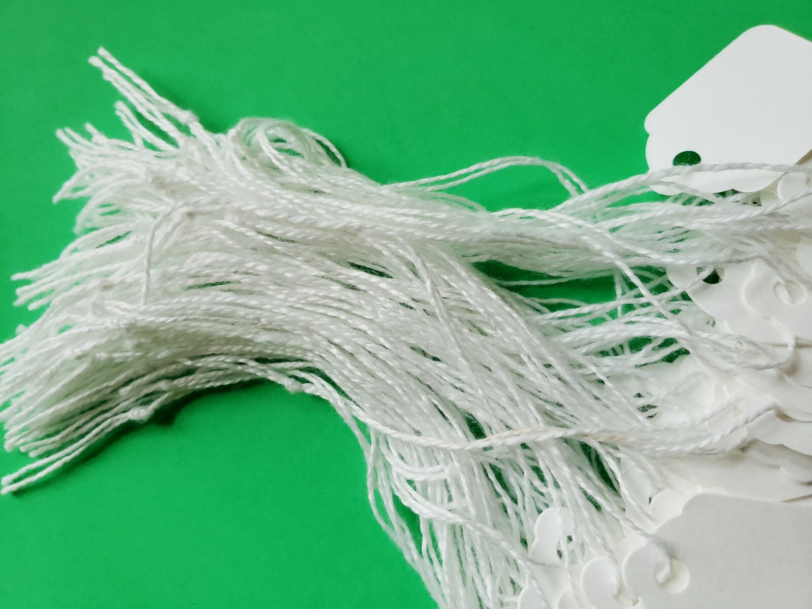 Blank White Price Tags Size #5 String Strung Jewelry Merchandise 1 1/8″ x 1 3/4″
