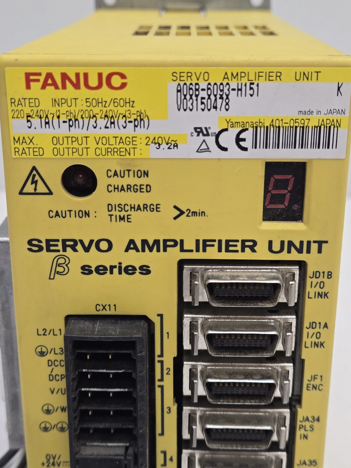 FANUC SERVO AMPLIFIER UNIT A06B-6093-H151.