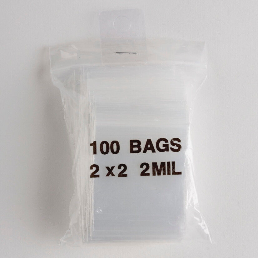 500/PCS 2″x2″ Clear Reclosable Seal Bag Plastic Poly Zip Lock Bags Jewelry 2Mil