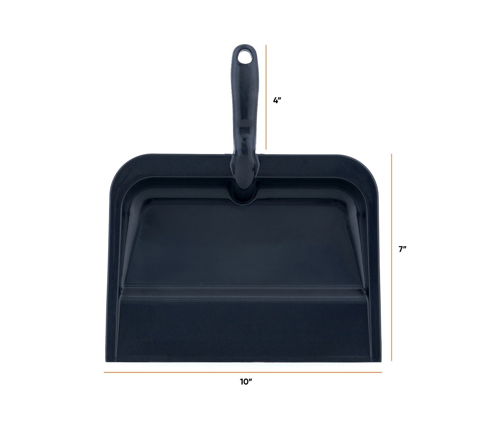 Superio Heavy Duty Durable Plastic Dustpan, for Indoor and Outdoor Use, Black.