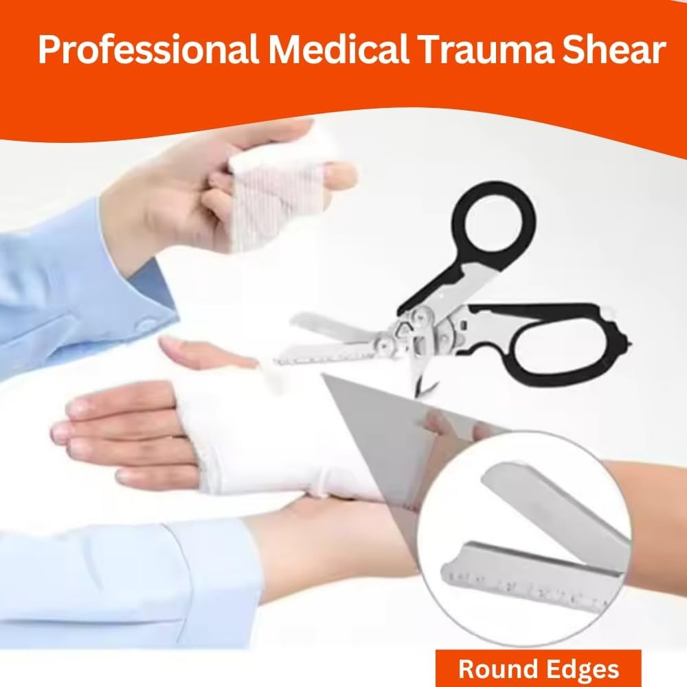 6 in 1 Multifunctional Trauma Shears Foldable Stainless Steel emergency response