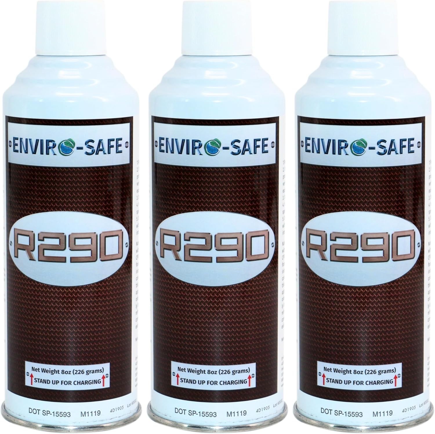 ENVIRO-SAFE Upright R290 Refrigerant -K-28 Self-Sealing Style Top for HVAC &