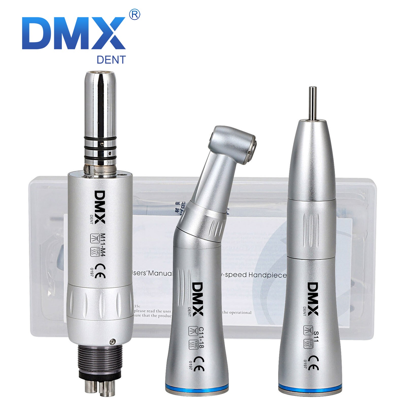 Dental Slow Speed Handpiece Inner Water Contra Angle/ Straight/ Air Motor 4-Hole