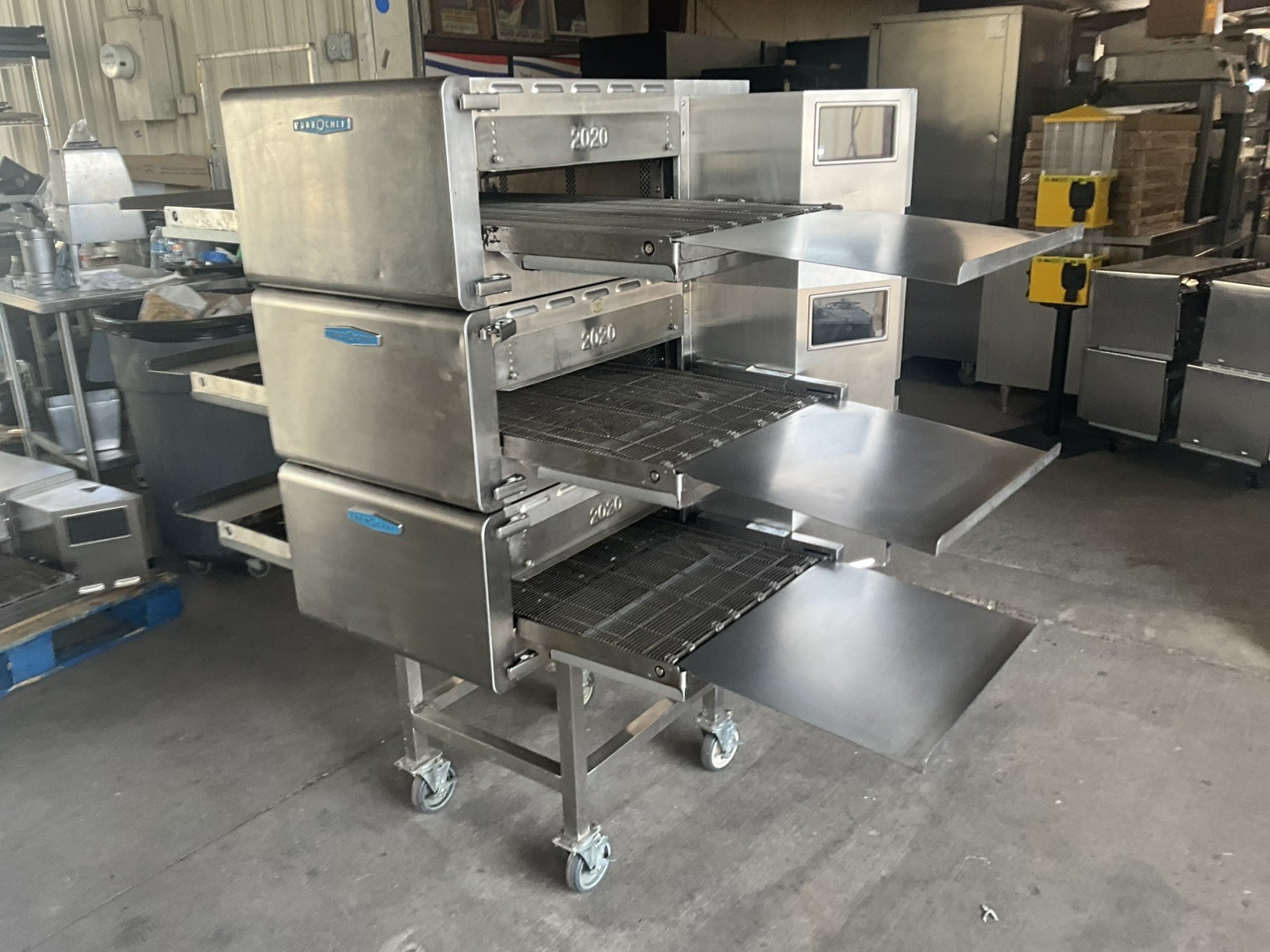 2025 TurboChef HHC2020 High Speed Conveyor Triple Stack Pizza Oven with stand