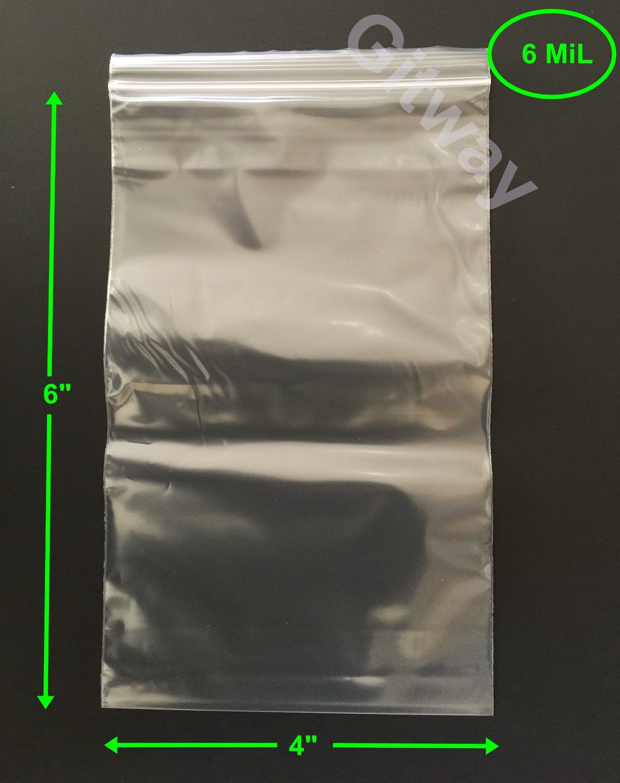 4″ x 6″ Heavy Duty 6 MIL Resealable Zip Top Lock 4×6″ 6 ML Clear Plastic Bags