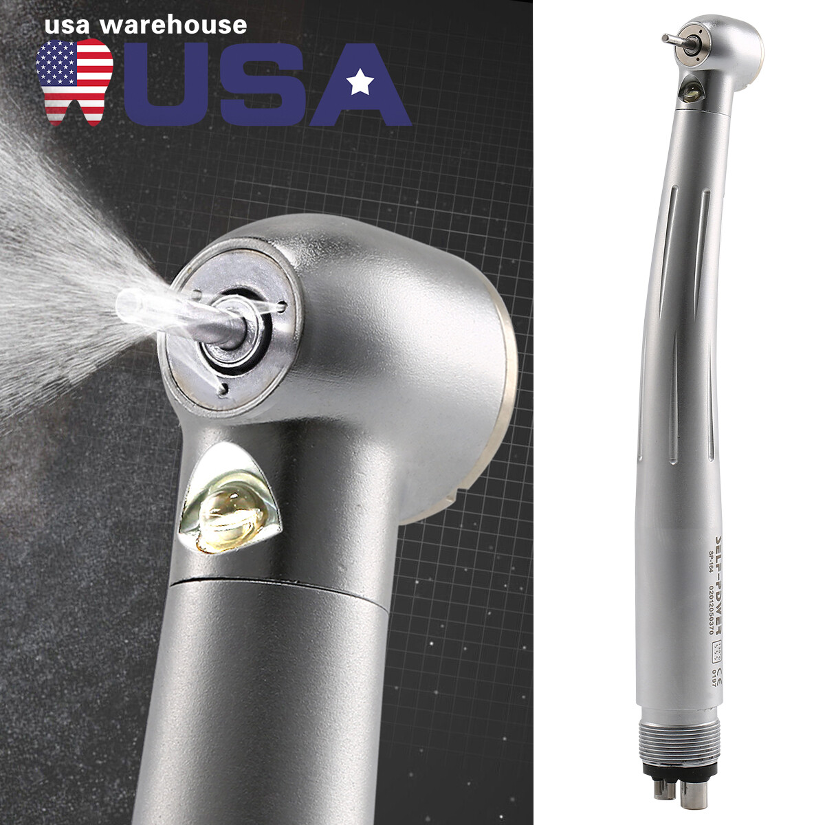 KaVo Style Dental Fiber Optic LED E-generator High Speed Handpiece Turbine 4HOLE