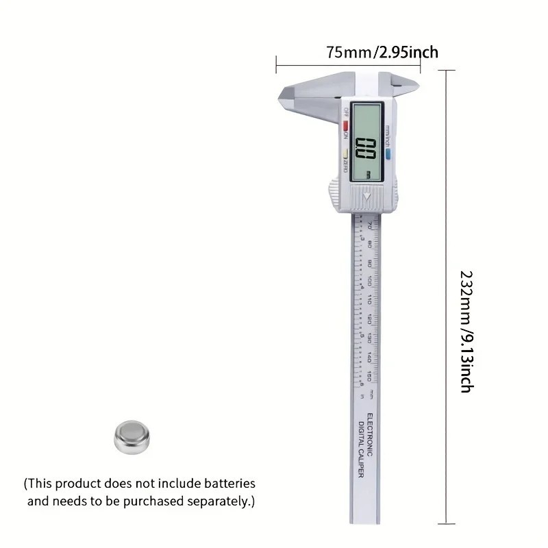 6″ 150mm Digital Vernier Caliper Metal Electronic LCD Micrometer Measuring Gauge