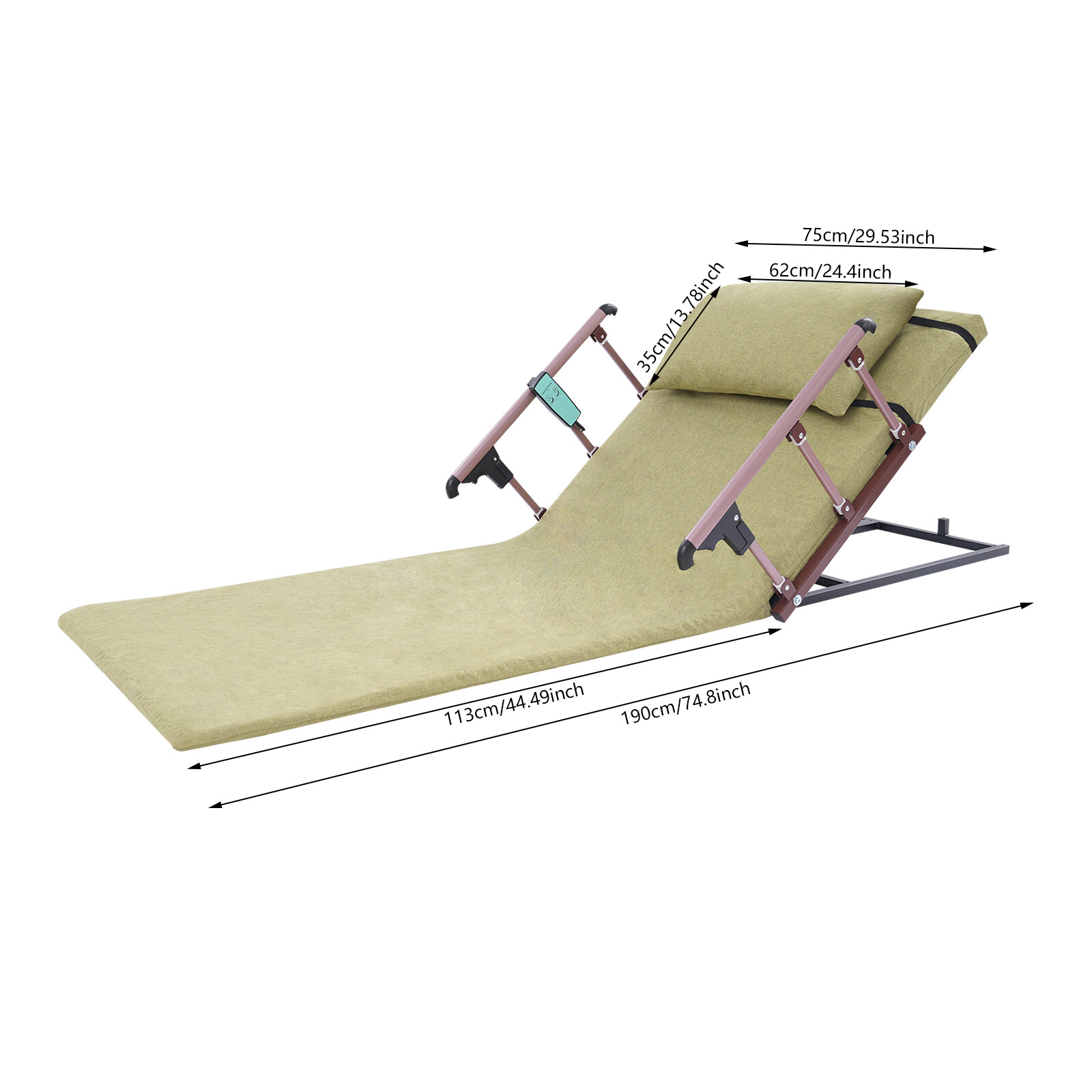 300kg/661.39lbs Electric Lift Bed Backrest Elderly Adjustable Back Rest Backrest