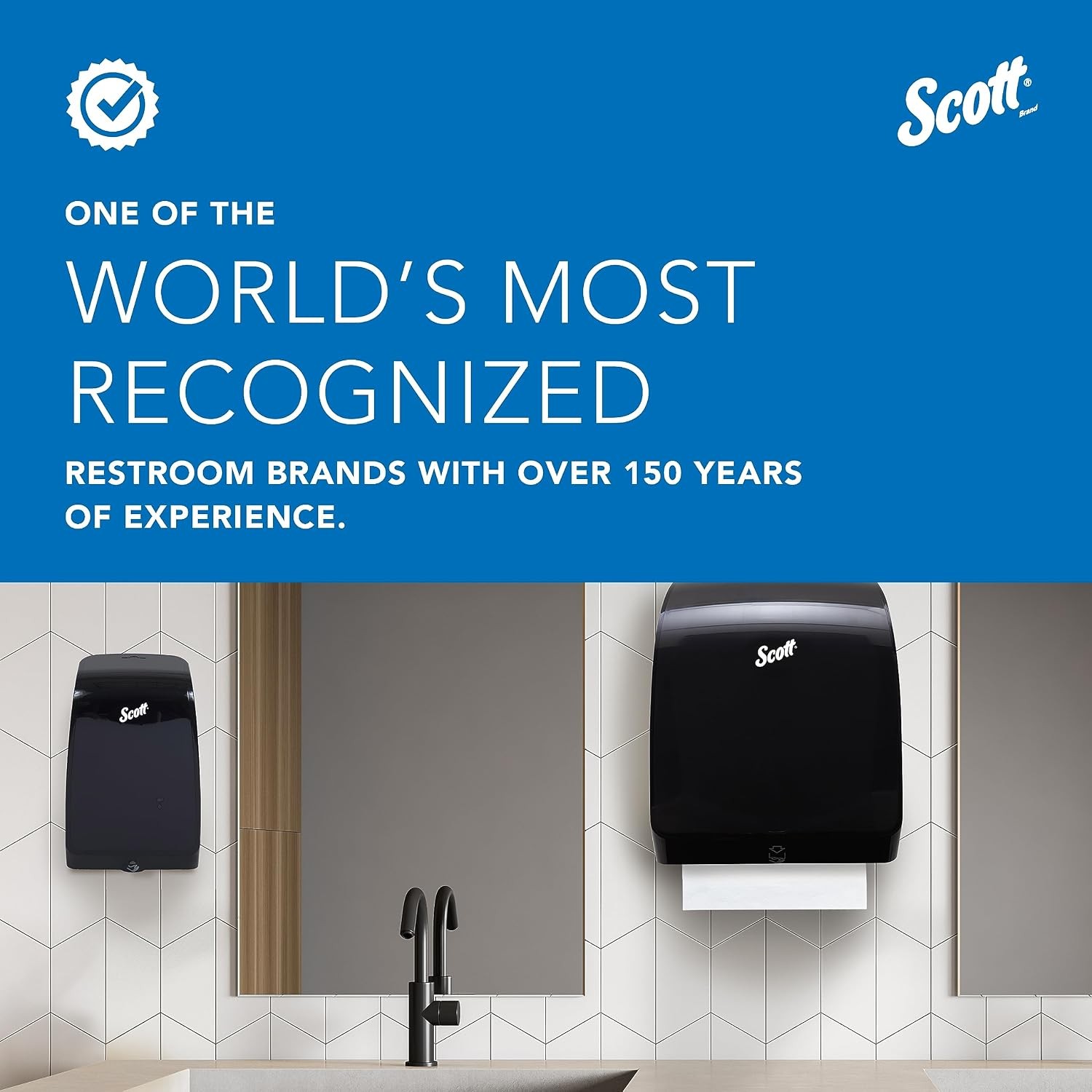 Scott Essential Manual Hard Roll Towel Dispenser: ADA, Battery-Free