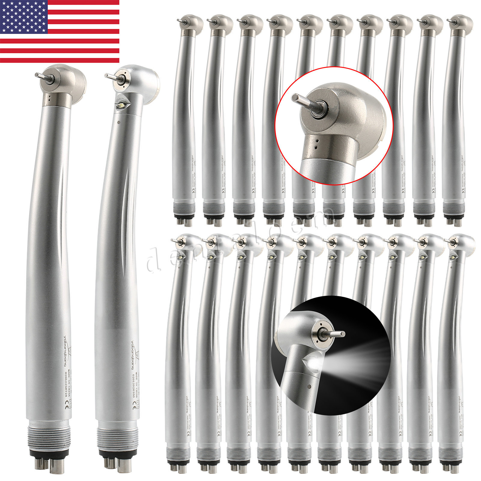 10* Yabangbang Dental (LED E-generator) High Speed Handpiece 2/4 holes For KaV