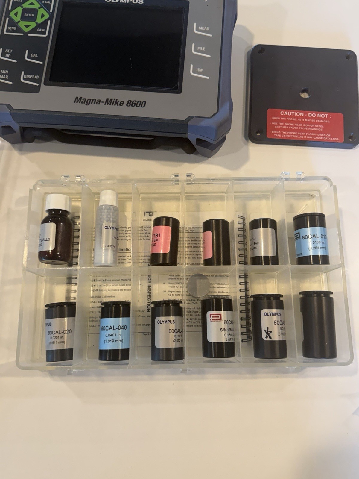 Olympus Magnamike 8600 Hall Effect Thickness Gage Kit & Probe