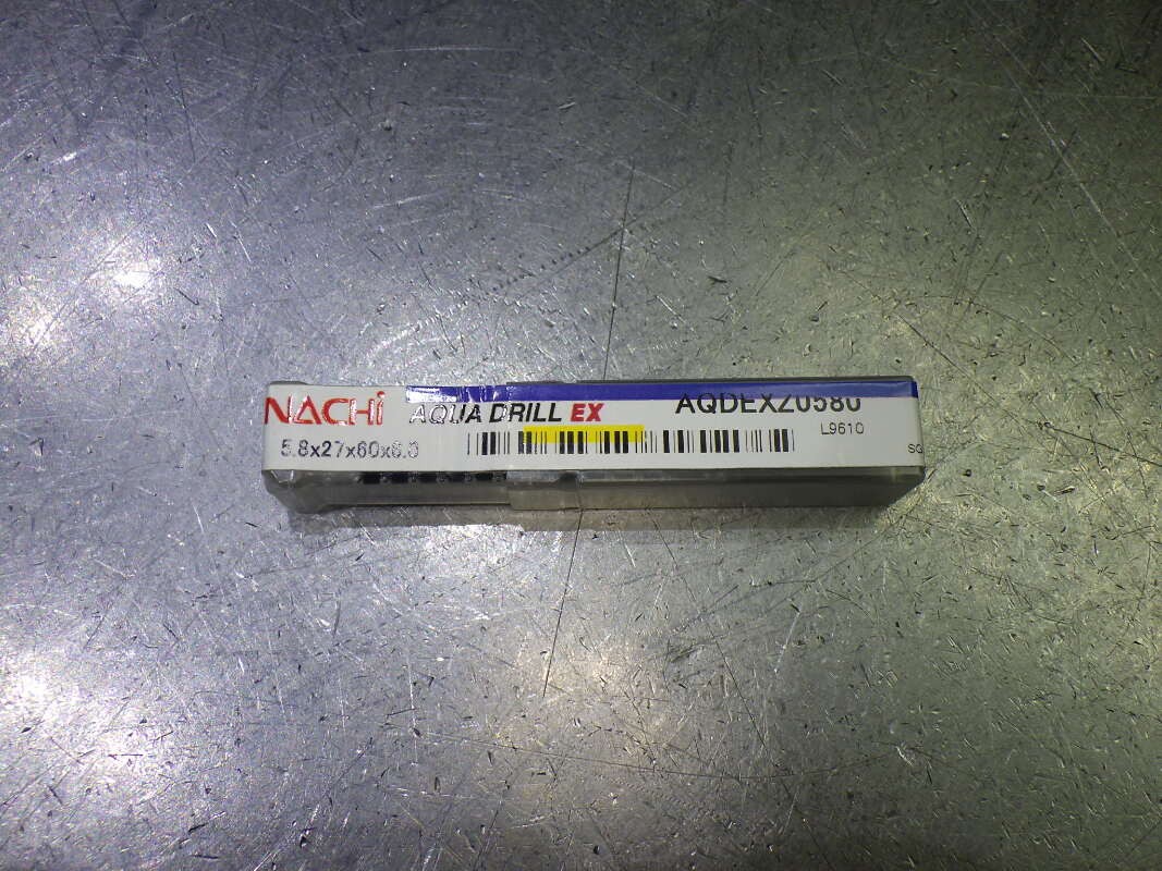 Nachi Aqua EX 5.8mm Carbide Drill 6mm Shank AQDEXZ0580 (LOC2418B)