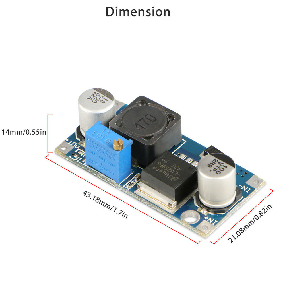 1x 10x LM2596S DC-DC 3A Buck Adjustable Step-down Power Supply Converter Module