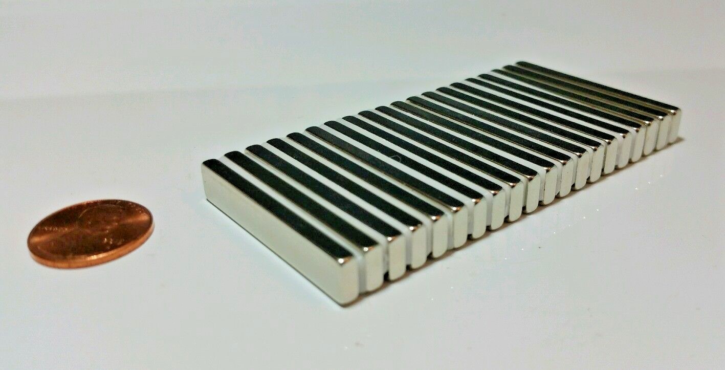10 NEODYMIUM magnets 1-1/2″ × 1/4″ × 1/8″ Strong Rare Earth magnets. N52 Grade