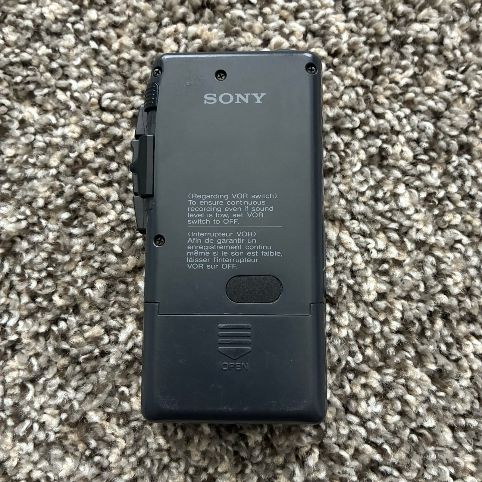 Sony M-507V Microcassette-Corder Handheld Voice Recorder VOR