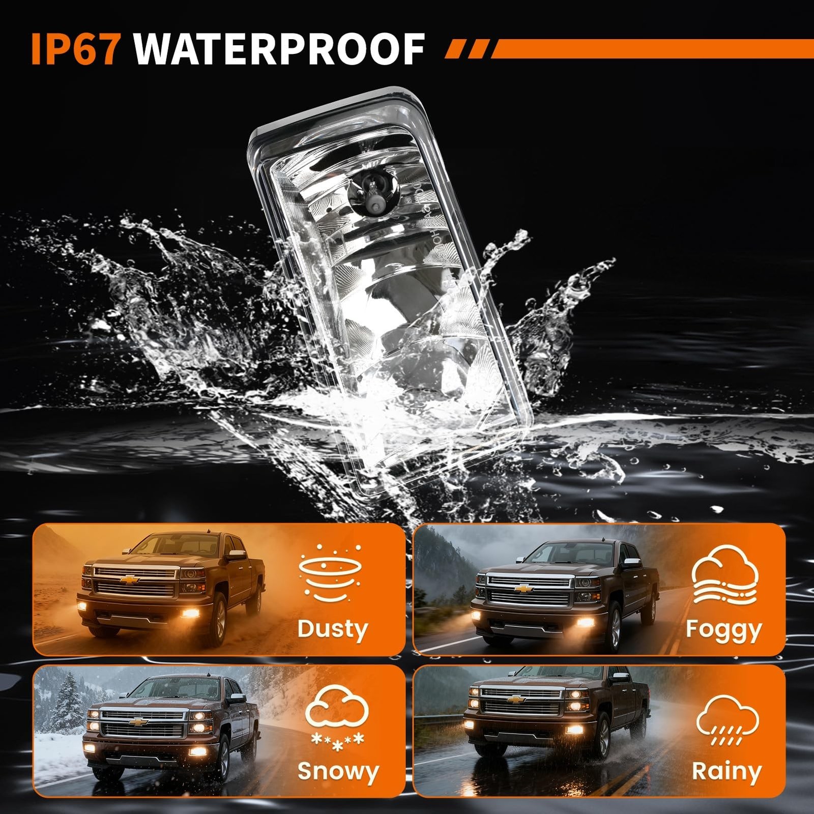 Bumper Fog Lights with Halogen Bulbs Compatible with 2007-2015 Chevy Silverad…