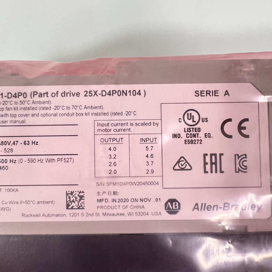 Rockwell Automation Allen Bradley Power Module PowerFlex 520 , 25-PM1-D4P0