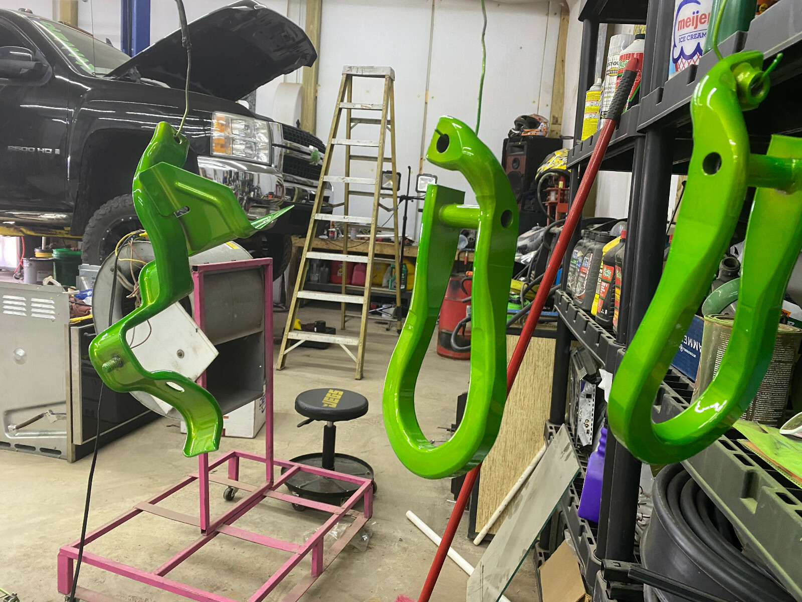 Transparent Candy Lime Green Powder Coating Paint – New 1 LB