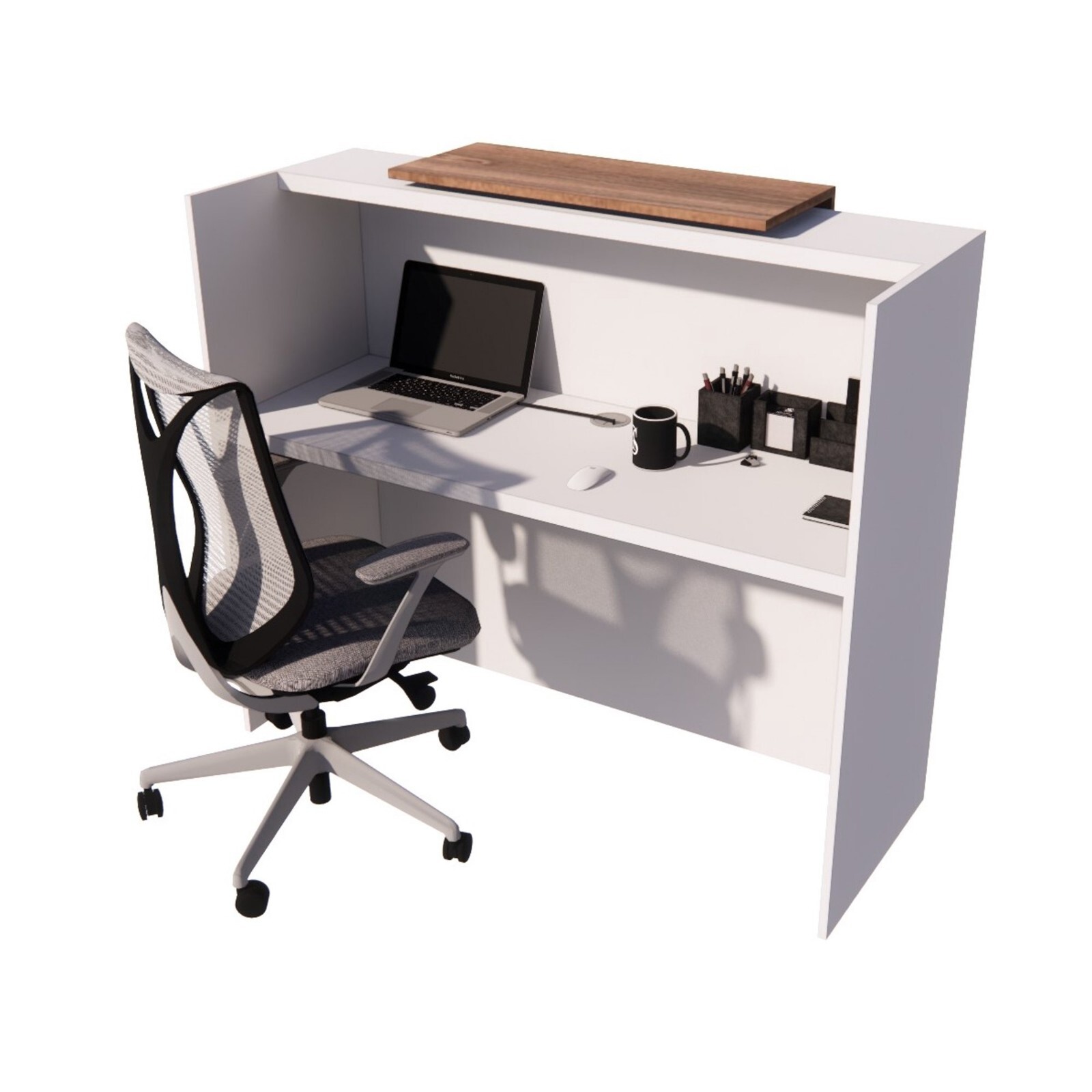 Reception Front Desk Counter Top, Laminate Desktop, Standing Table for Salon